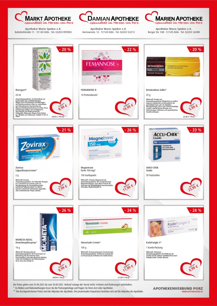 Unsere Angebote im Juni 2021 « Marien-Apotheke Porz